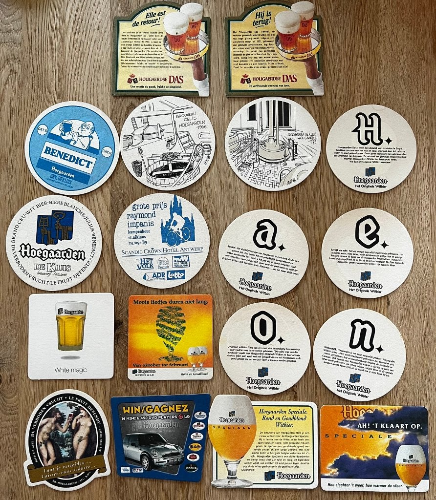 Bierviltjes - HOEGAARDEN 6, Verzamelen, Biermerken, Ophalen of Verzenden, Gebruikt, Viltje(s), Overige merken