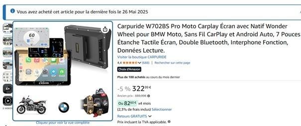 Carpuride W702BS Pro pour BMW GS/GSA – écran 7", Auto-onderdelen, Ophalen, Nieuw, BMW