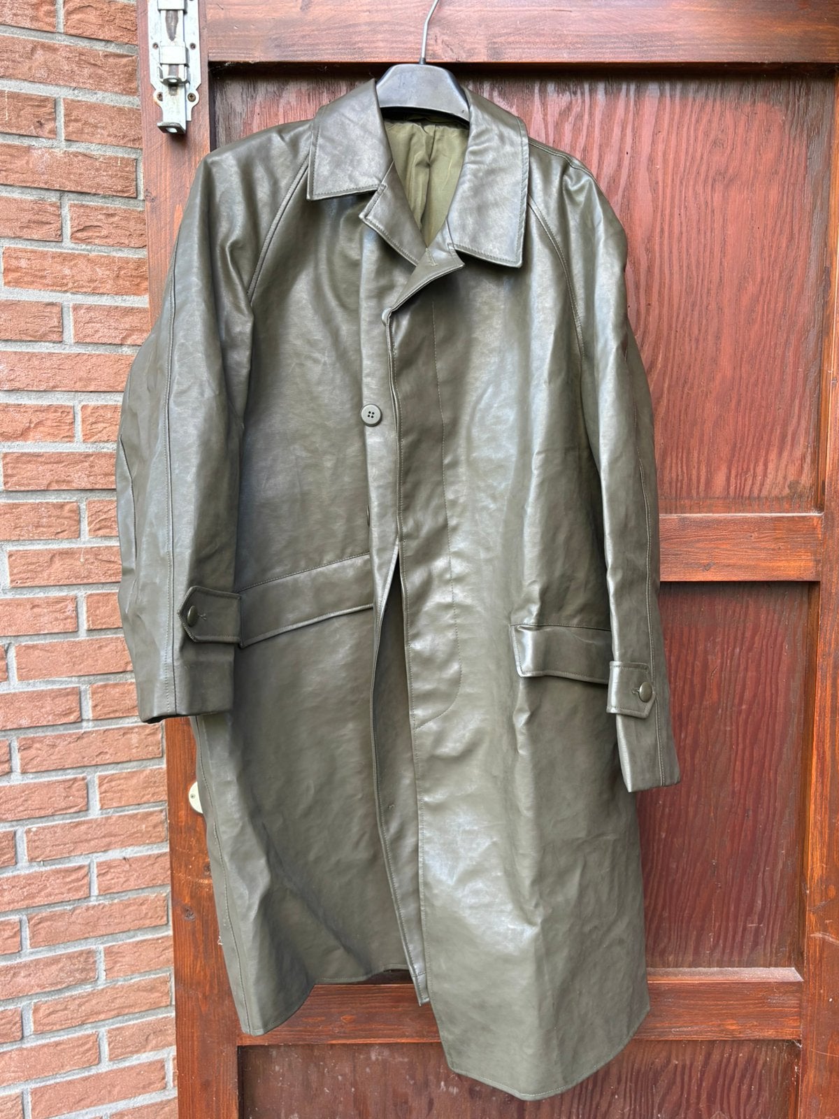 Groene regenjas leger 1982, Vêtements | Femmes, Enlèvement, Comme neuf, Taille 42/44 (L), Vert