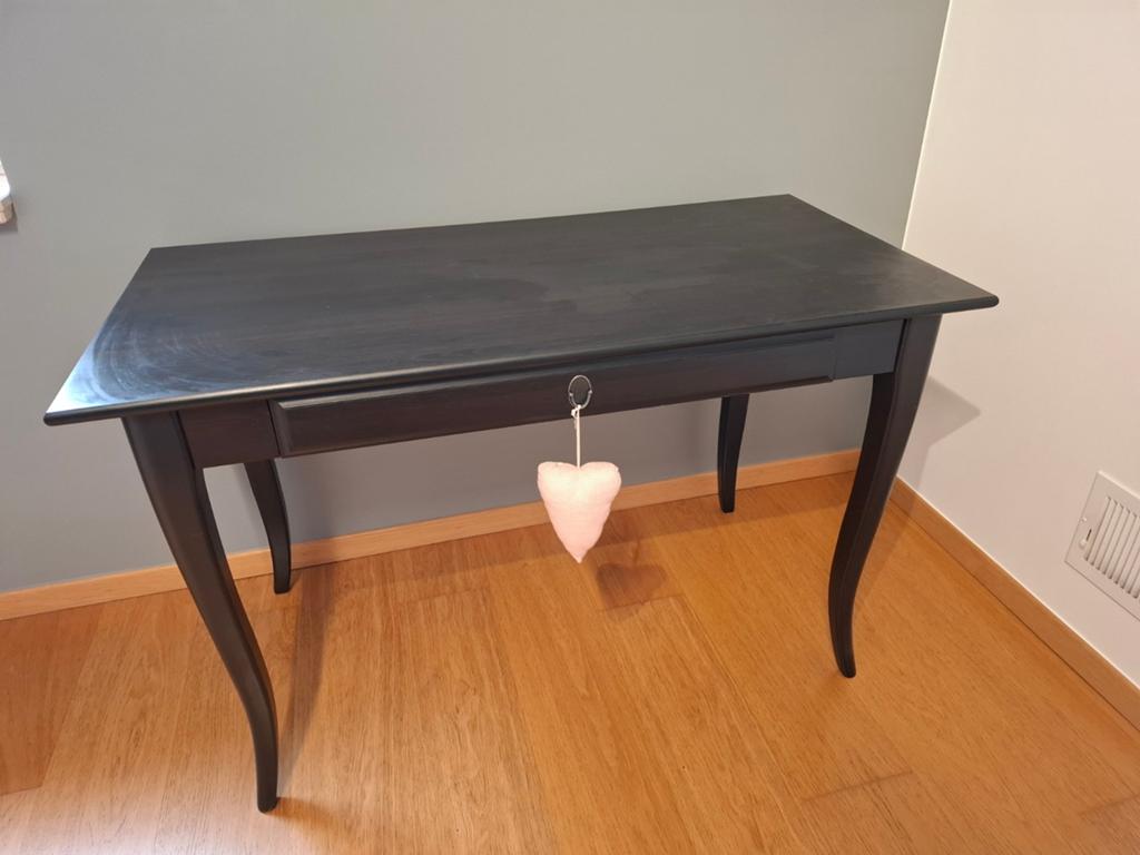 Sierlijke sidetable/bureau met lade zwart, Ophalen