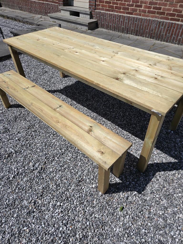 Banc et tables de jardin, Enlèvement, Neuf, Rectangulaire, Bois