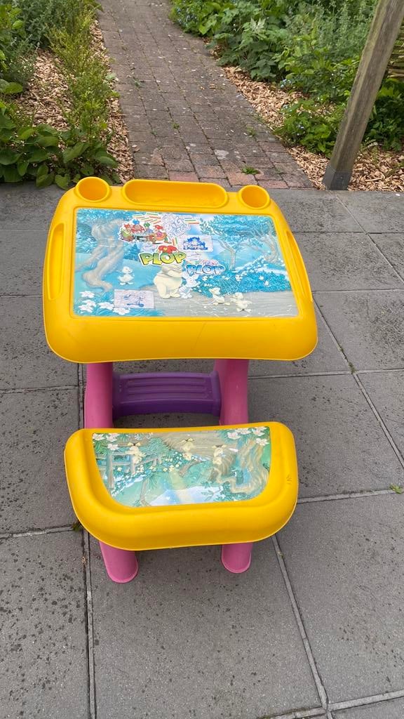 Schoolbankje - plastiek, Kinderen en Baby's, Ophalen, Gebruikt