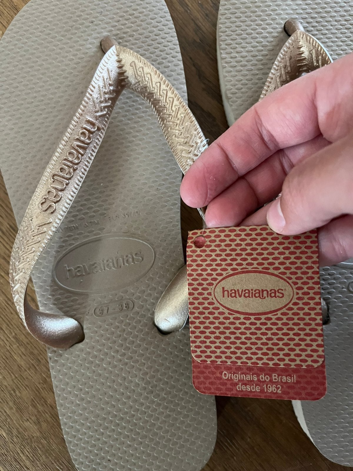 Havaianas maat 37/38 nieuw met kaartje (rose gold), Ophalen, Nieuw