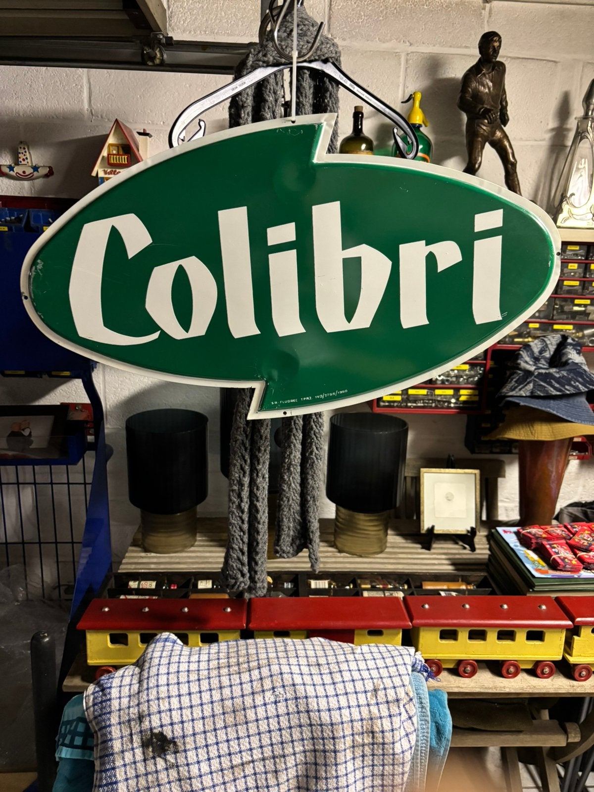 Publicité en étain Colibri 1960, Collections, Enlèvement ou Envoi, Utilisé