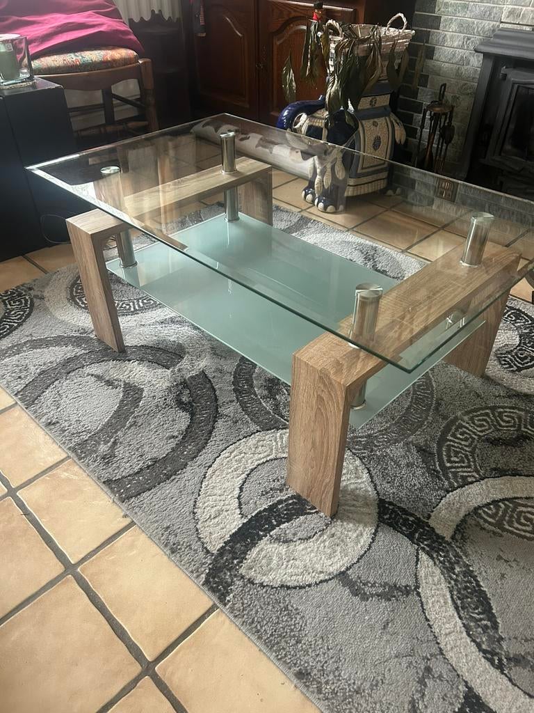 Table de salon, Enlèvement, Comme neuf, Verre