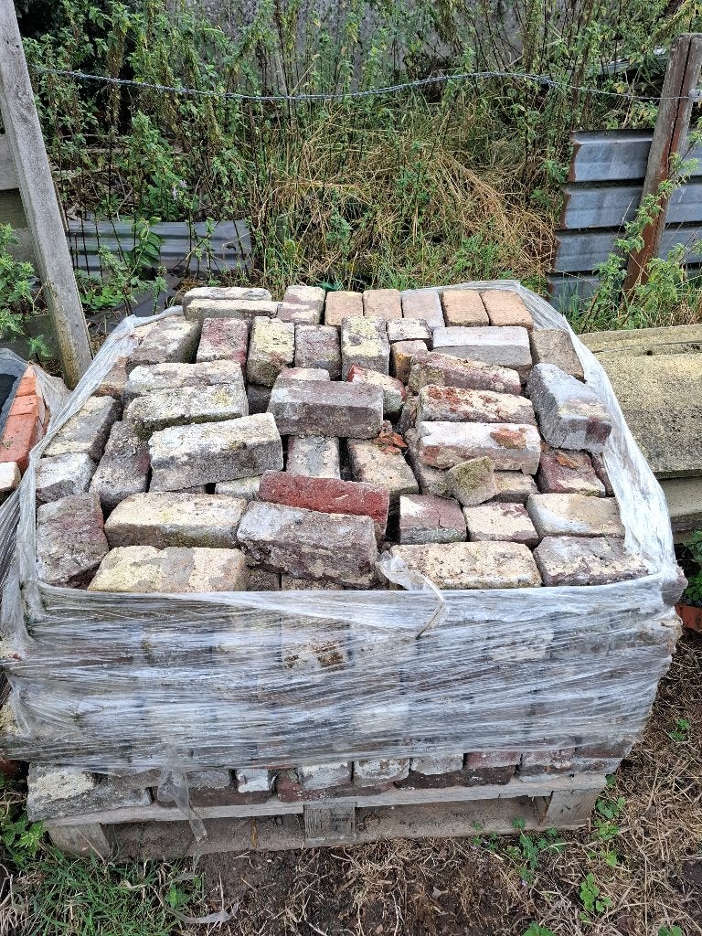 Oude scheldesteen te koop, Doe-het-zelf en Bouw, Metselstenen, Ophalen, Gebruikt, Bakstenen