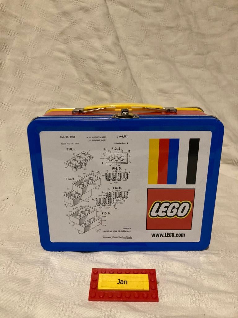 Lego metalen (brood)doos, Neuf, Enlèvement ou Envoi, Lego, Ensemble complet