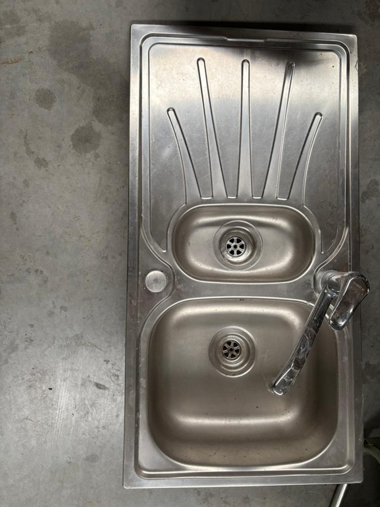 Inox spoelbak, Huis en Inrichting, Ophalen, Gebruikt