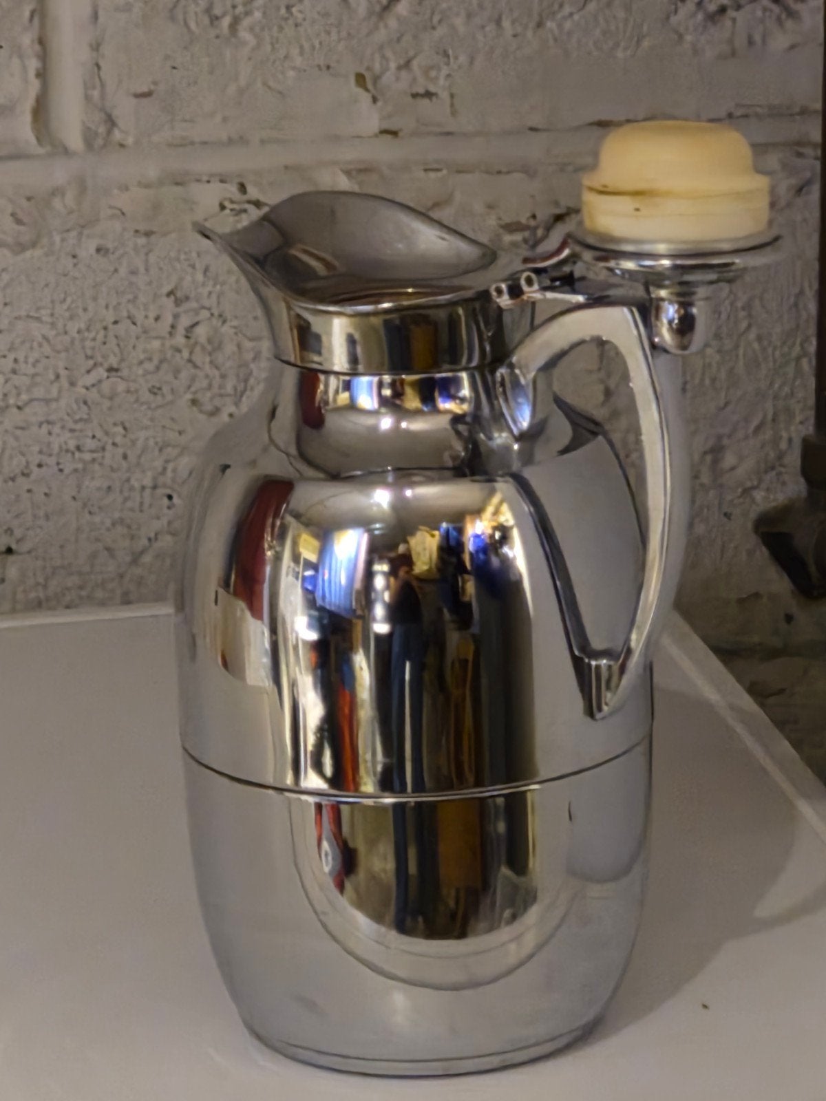 Vintage elegante thermoskan, 25cm, Alfi, Gebruikt, 25 cm, Met deksel, Ophalen of Verzenden
