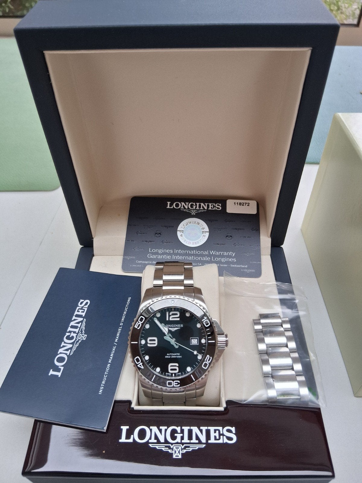 Longines Hydroconquest, Handtassen en Accessoires, Ophalen, Staal, Staal, Polshorloge