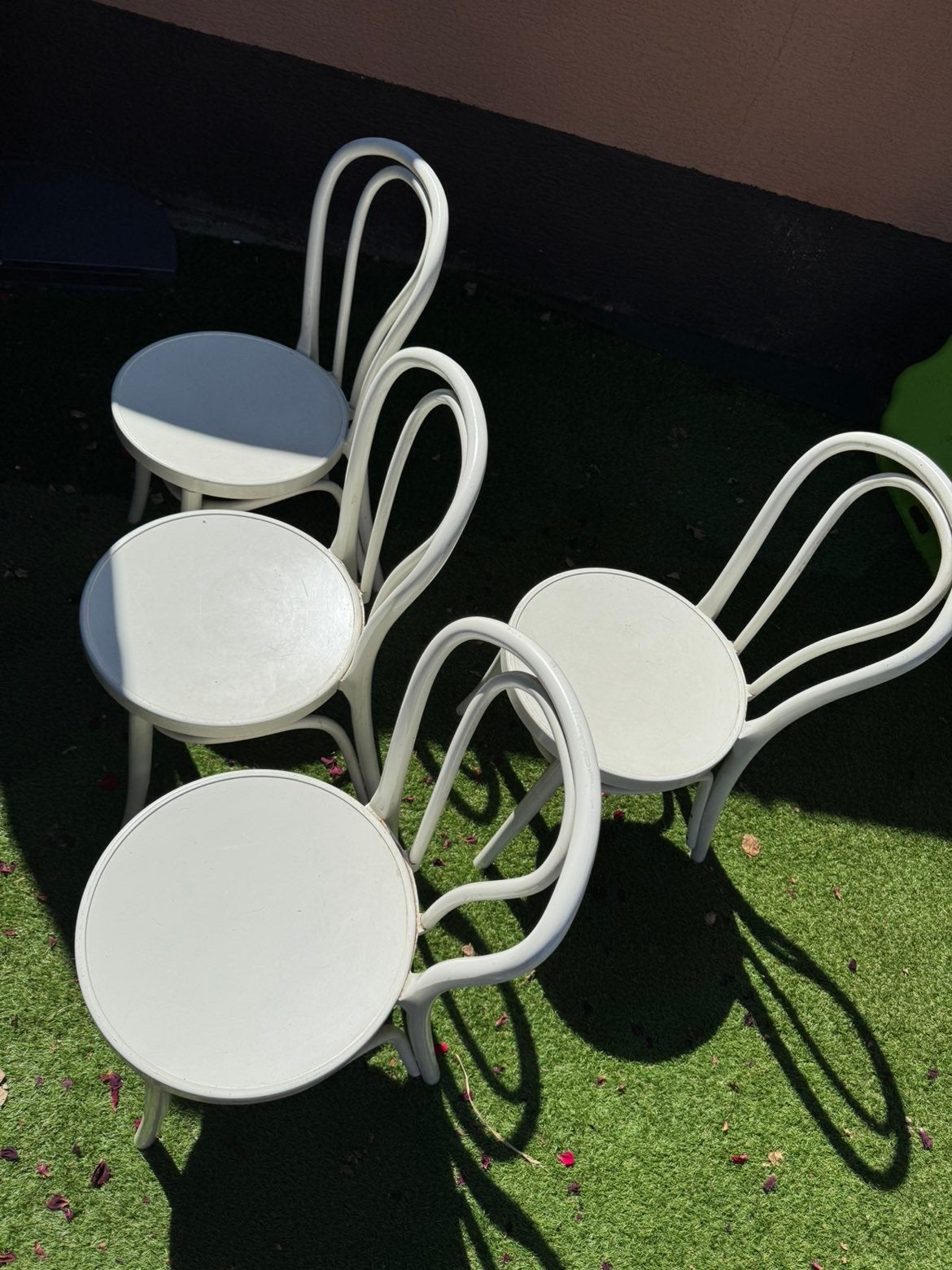 Chaises blanches, Enlèvement, Utilisé, Quatre, Bois