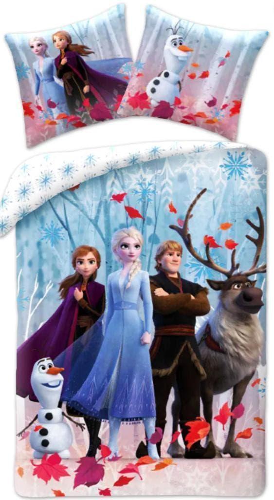 Disney Frozen Dekbedovertrek 140 x 200 cm - Group - Katoen, Neuf, Enlèvement ou Envoi, Autres couleurs, Housse de couette