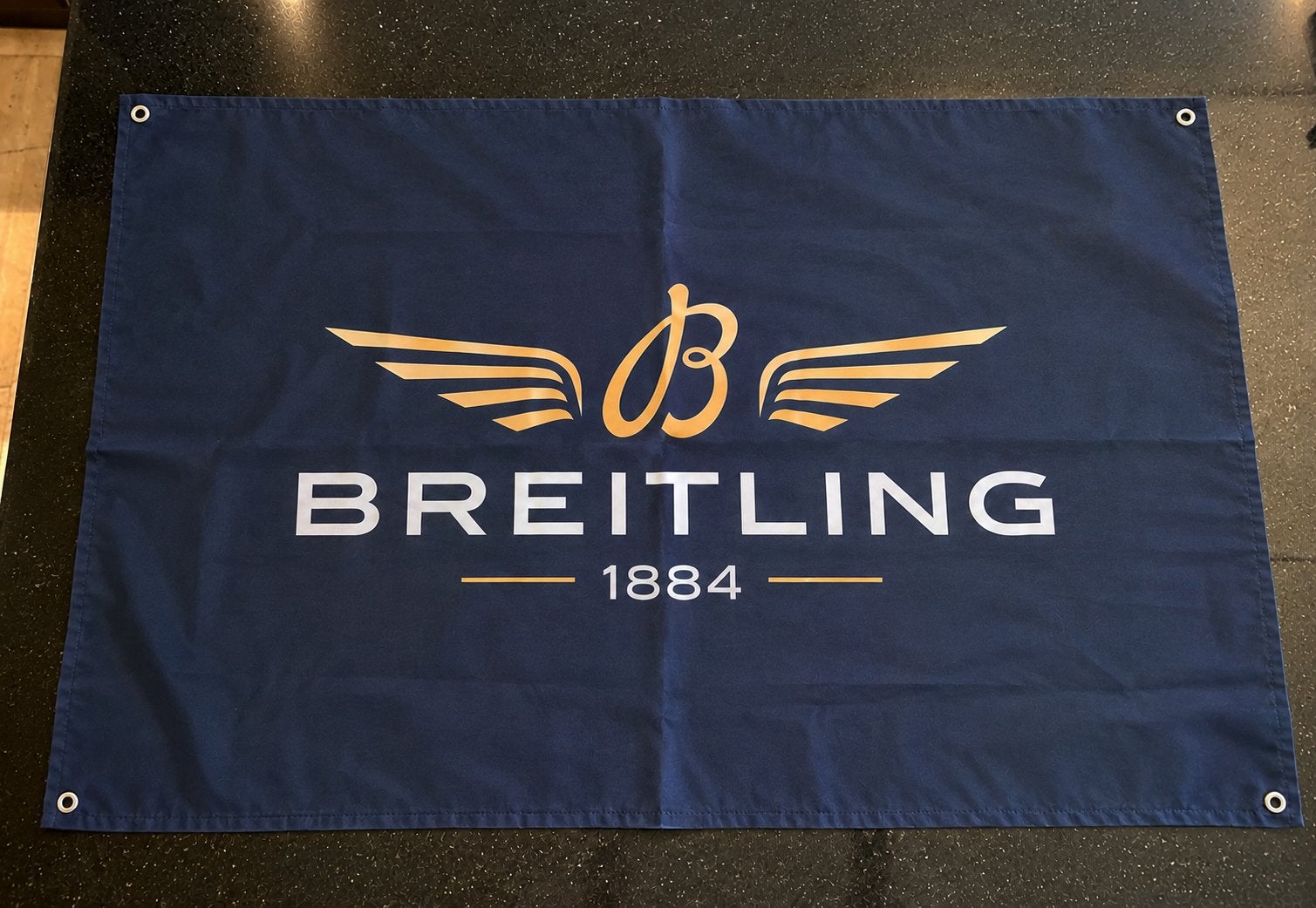 Breitling 1884 Premium Banner Spandoek, Ophalen of Verzenden, GPS, Nieuw, Zilver