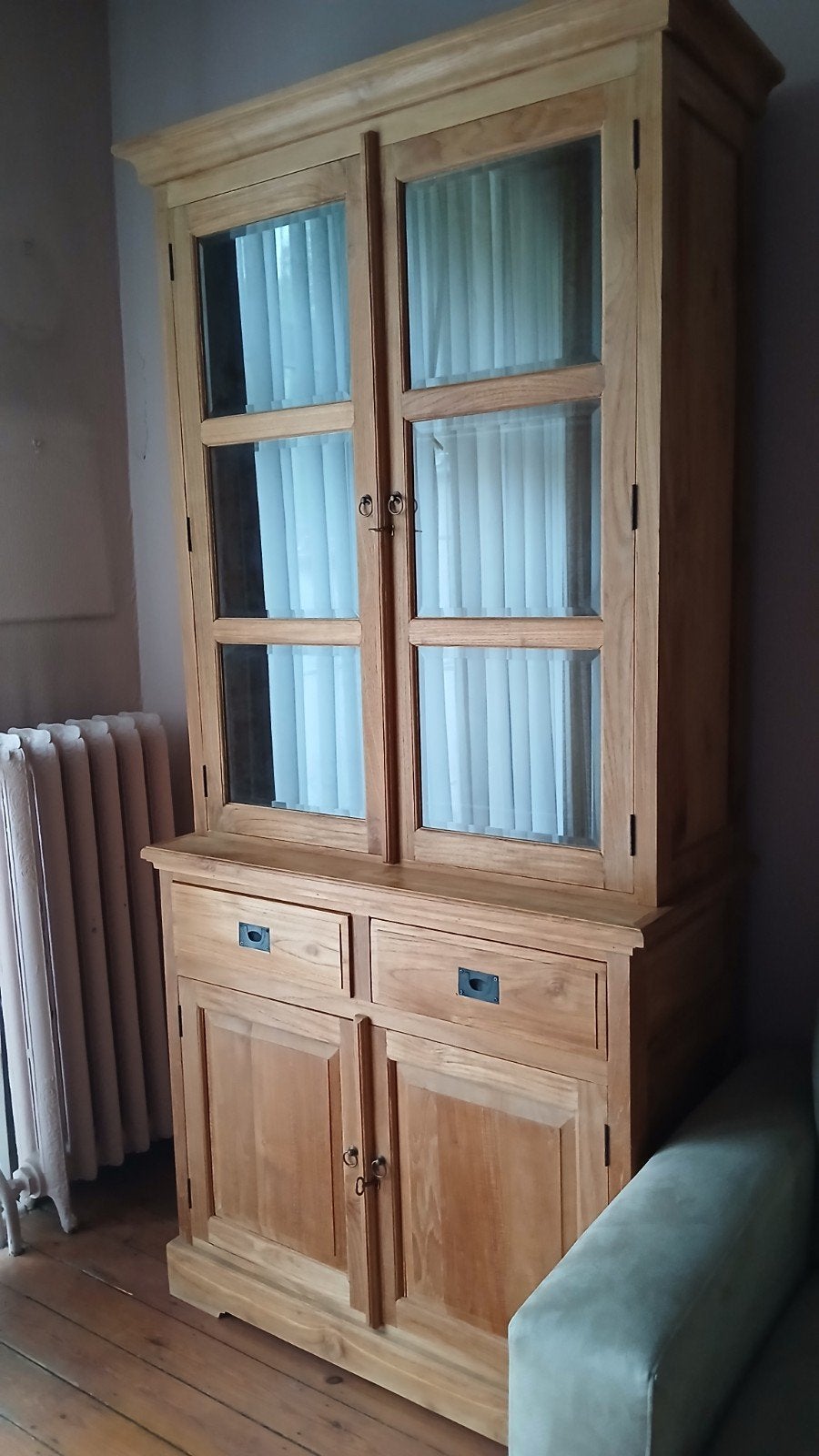 Vaisselier en bois Teck massif, Maison & Meubles, Enlèvement, Teck