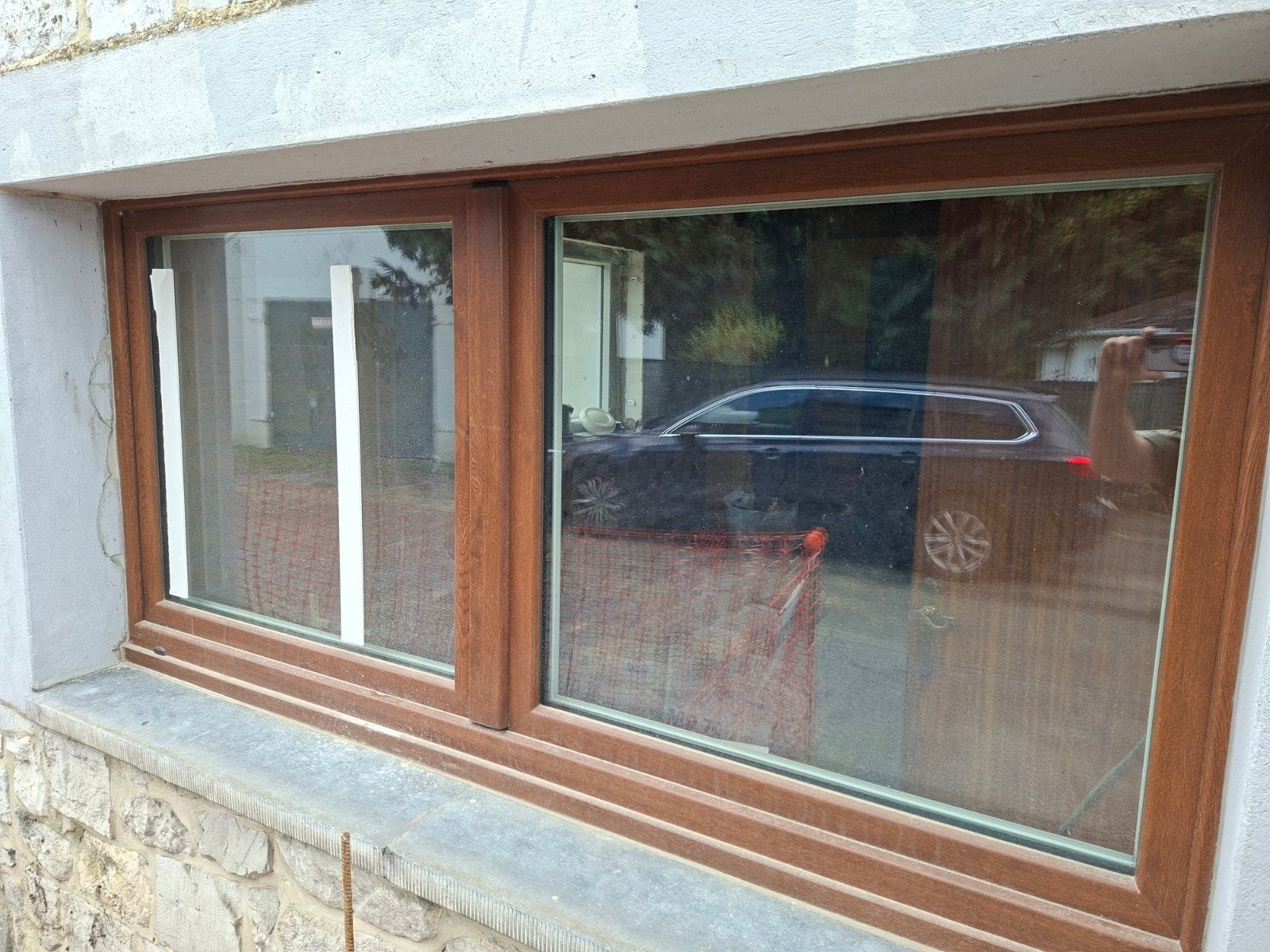 Chassis PVC triple vitrage 200x99, Châssis de fenêtre, 75 à 150 cm, Synthétique, Enlèvement