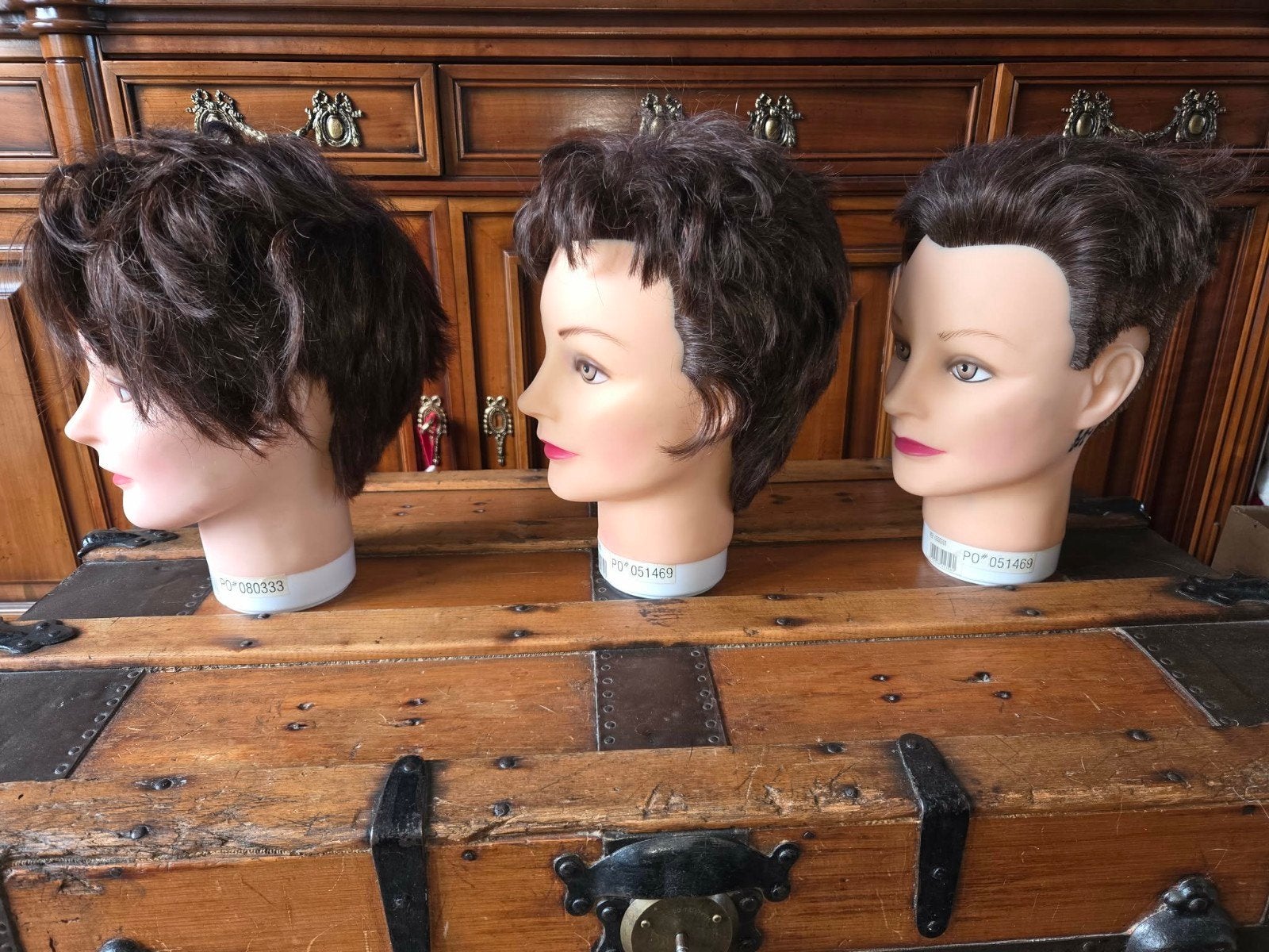 Drie realistische mannequinhoofden – professioneel, decorati, Ophalen of Verzenden
