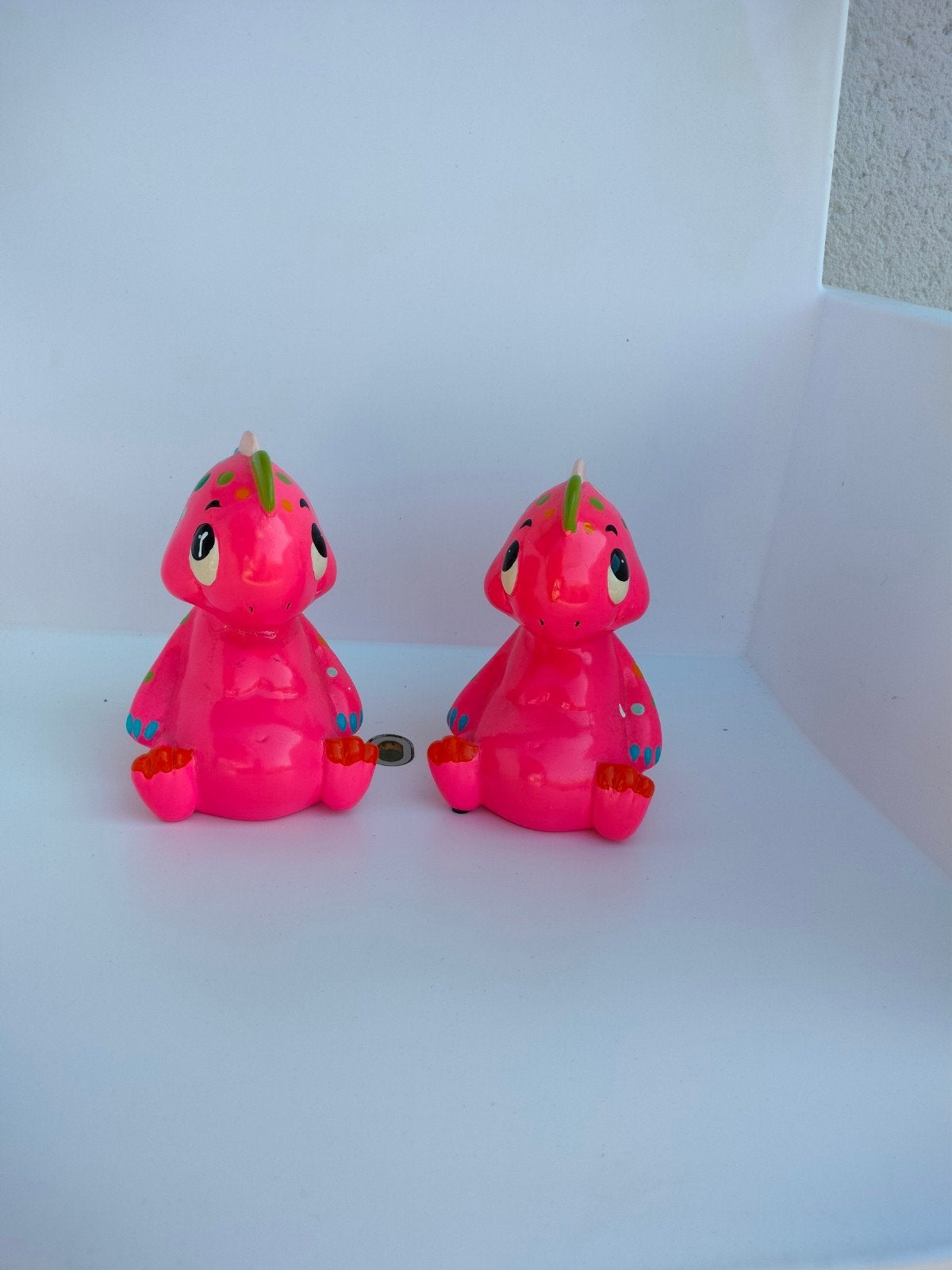 roze dino's spaarpot, Ophalen, Roze