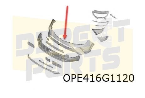 Opel Mokka B (11/20-) voorbumper (bij park control) (te spui, Neuf, -, Opel, -