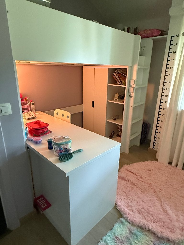 Hoogslaper met bureau en kast, Kinderen en Baby's, Ophalen, Gebruikt, Hoogslaper