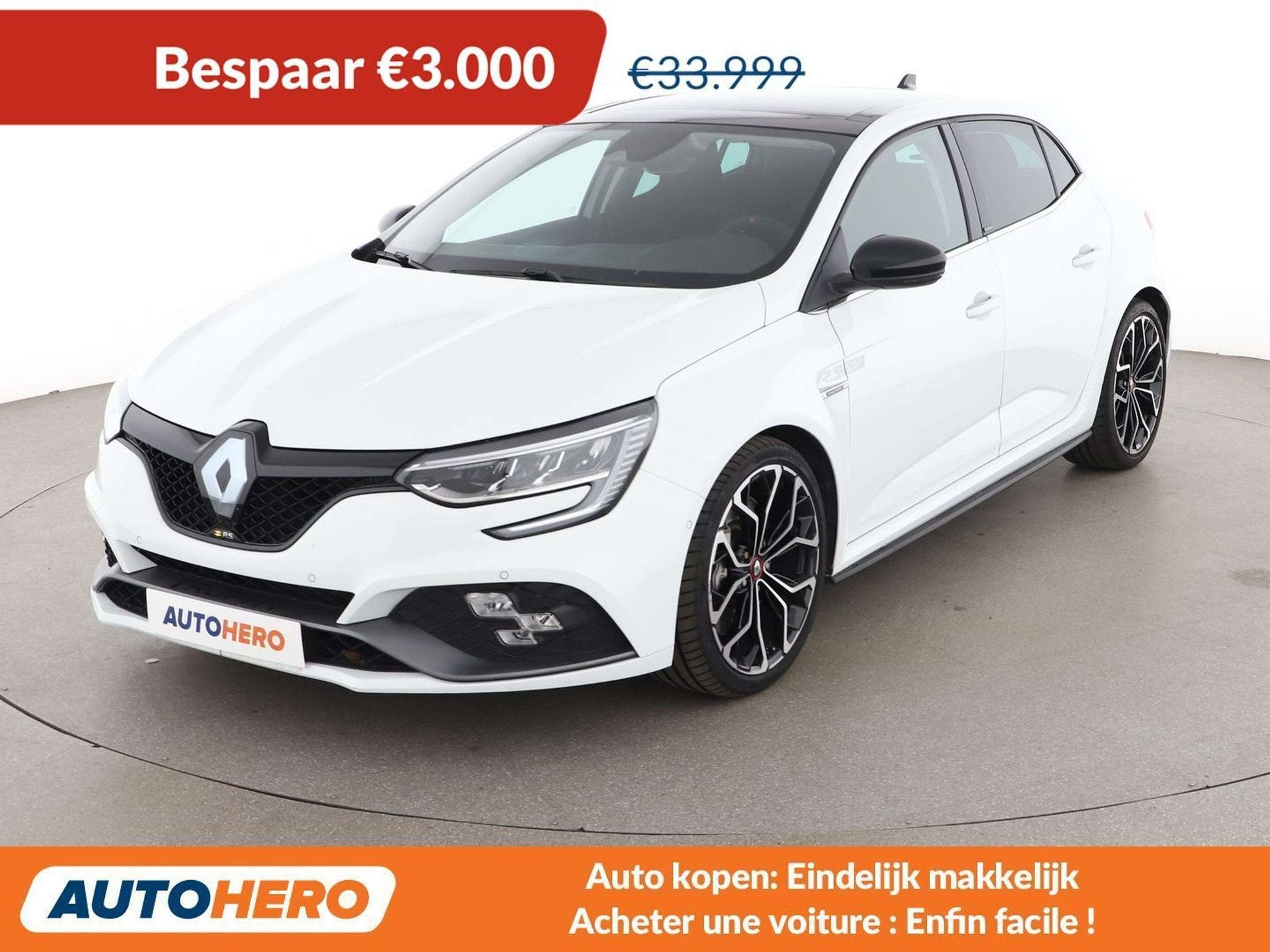 Renault Mégane 1.8 TCe R.S. (bj 2022, automaat), Auto's, 1518 kg, Gebruikt, 300 pk, Wit