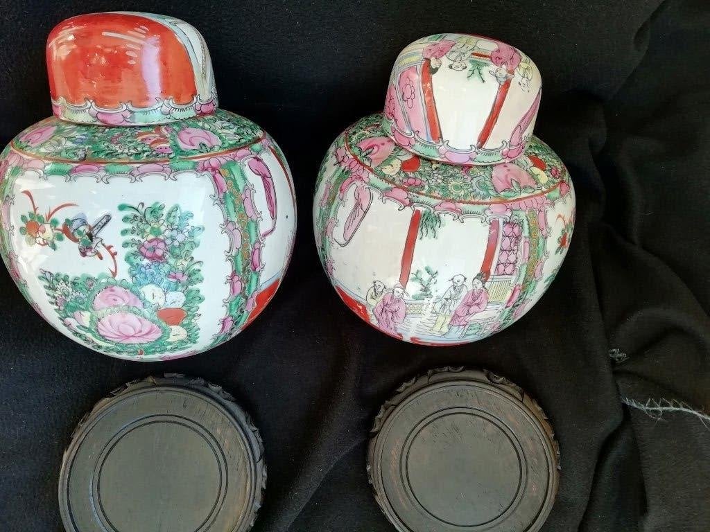 2 vases chinois avec couvercles, Enlèvement