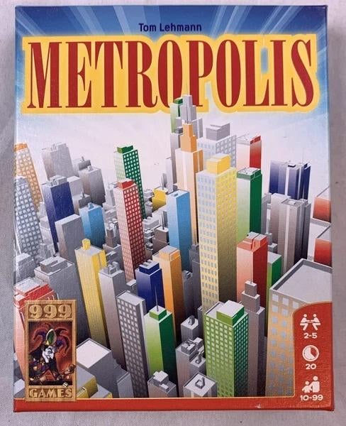 Tom Lehmann Metropolis 999 Games, jeu de cartes, jeu de stra, 1 ou 2 joueurs, Envoi, Comme neuf, Jeu de voyage