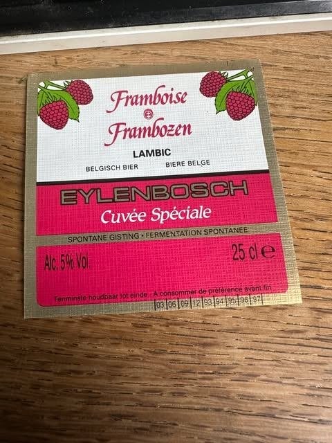 étiquette Eylenbosch framboise cuvée spéciale 25 cl, Collections, Enlèvement ou Envoi, Neuf, Autres types, Autres marques