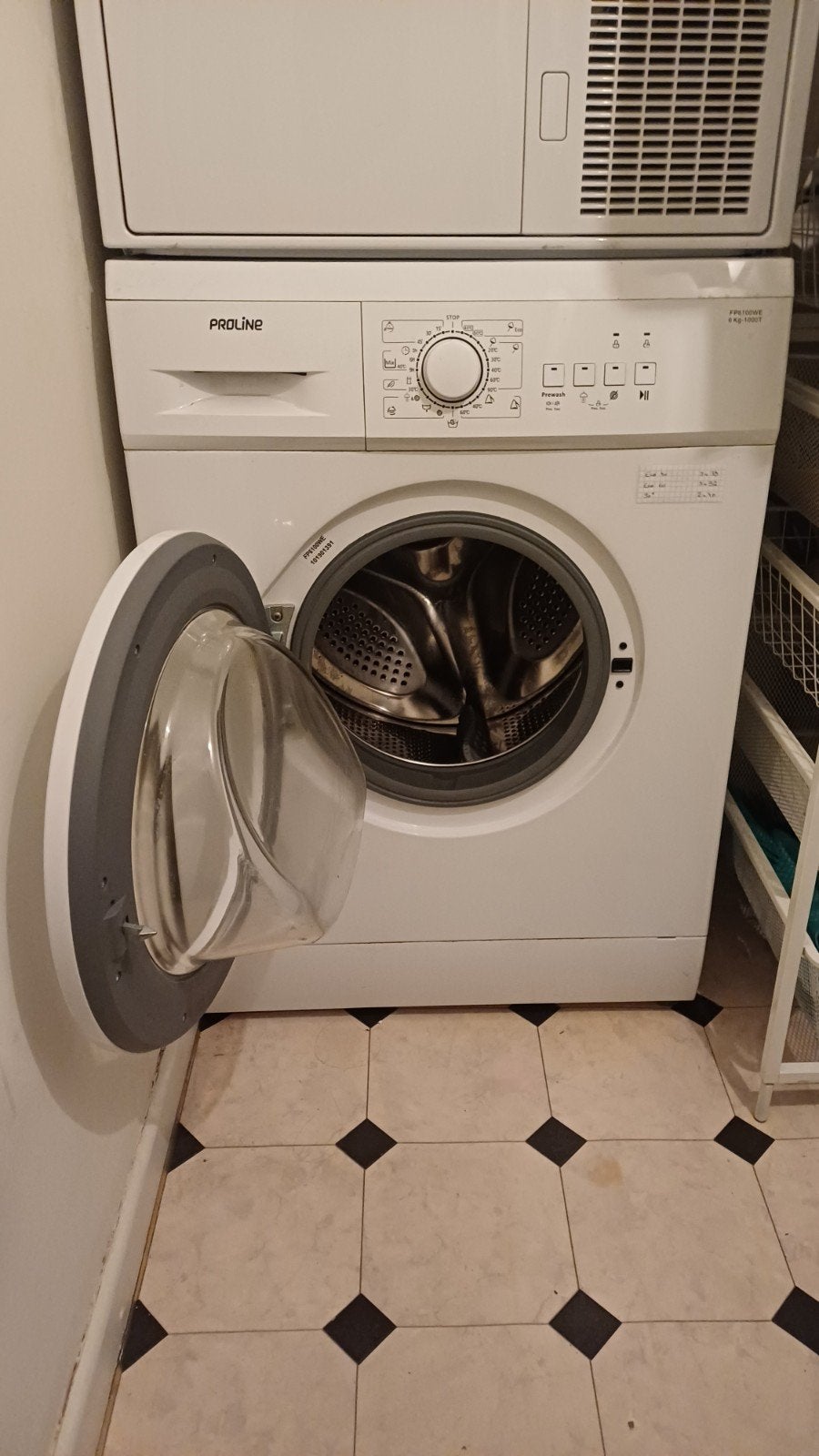 Proline wasmachine, Electroménager, 6 à 8 kg, Enlèvement, Utilisé, Chargeur frontal