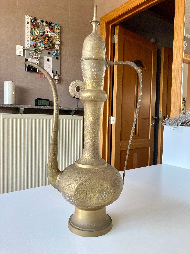 Vintige koperen sierkan uit India, Ophalen of Verzenden, Koper