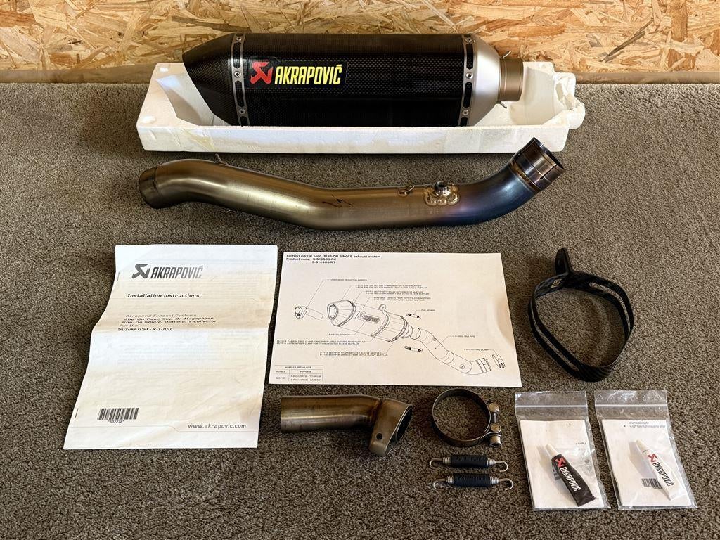 Akrapovic uitlaat demper GSX-R1000 GSXR1000 09-11 K9 L0 L1, Envoi, Utilisé