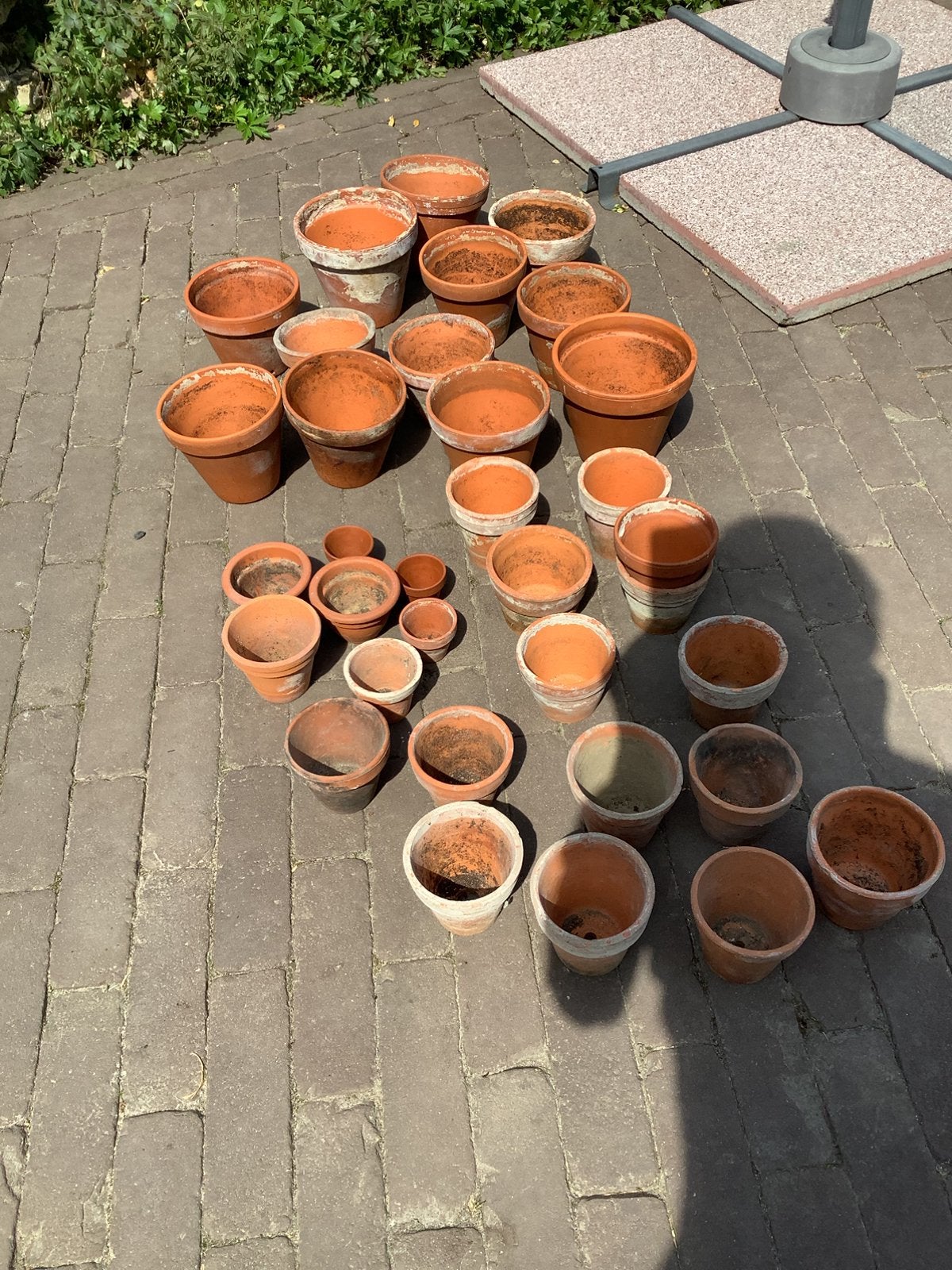 Assortiment terracotta bloempotjes, Ophalen, Gebruikt