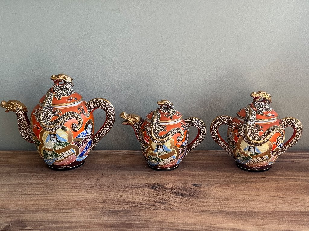 Service à thé, porcelaine japonais Moriage Dragonware 30-50s, Antiquités & Art, Enlèvement
