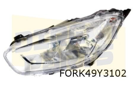 Ford Transit Courier (4/18-) koplamp R (chrome) Origineel! 2, Neuf, -, -, Ford