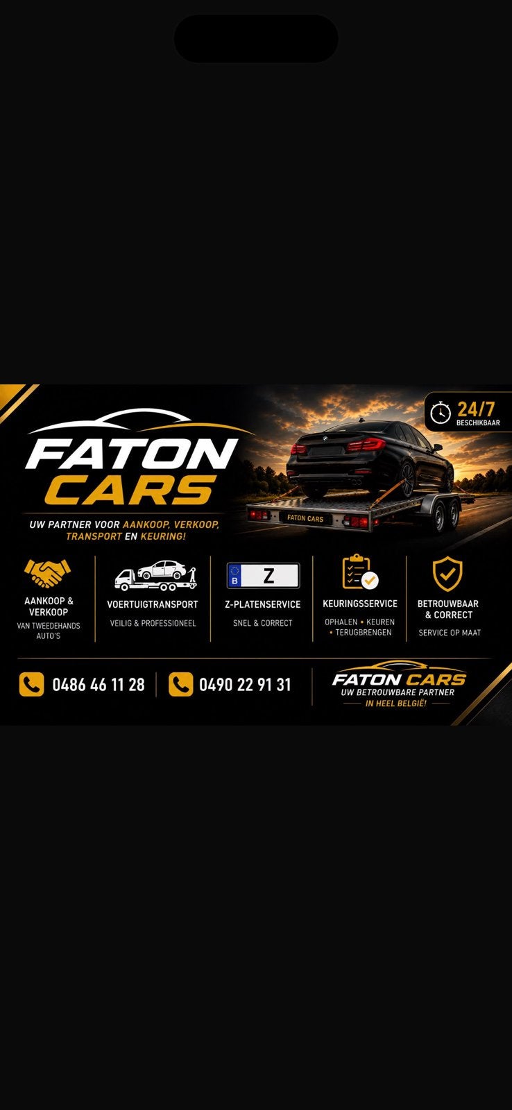 Z platen Service aan en verkoop van wagens