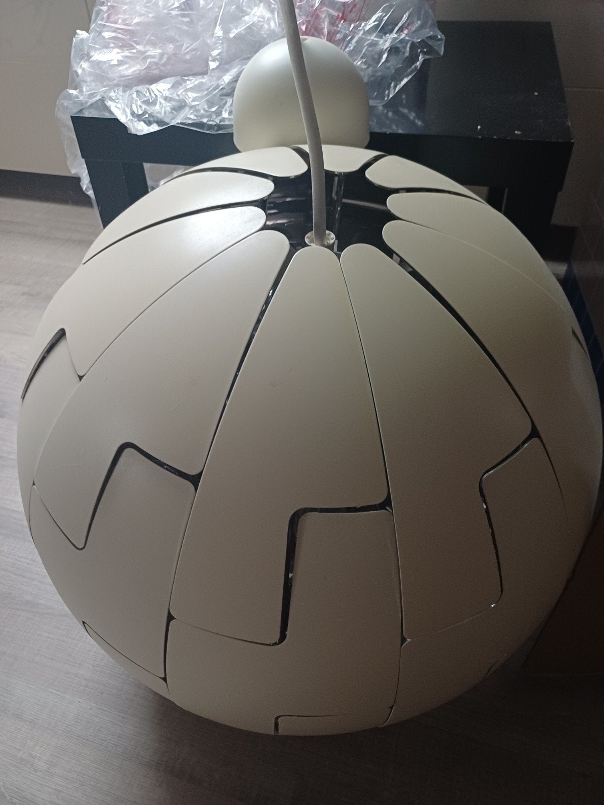 Hanglamp Ikea 50 cm, Ophalen, Beige, Kunststof, Gebruikt