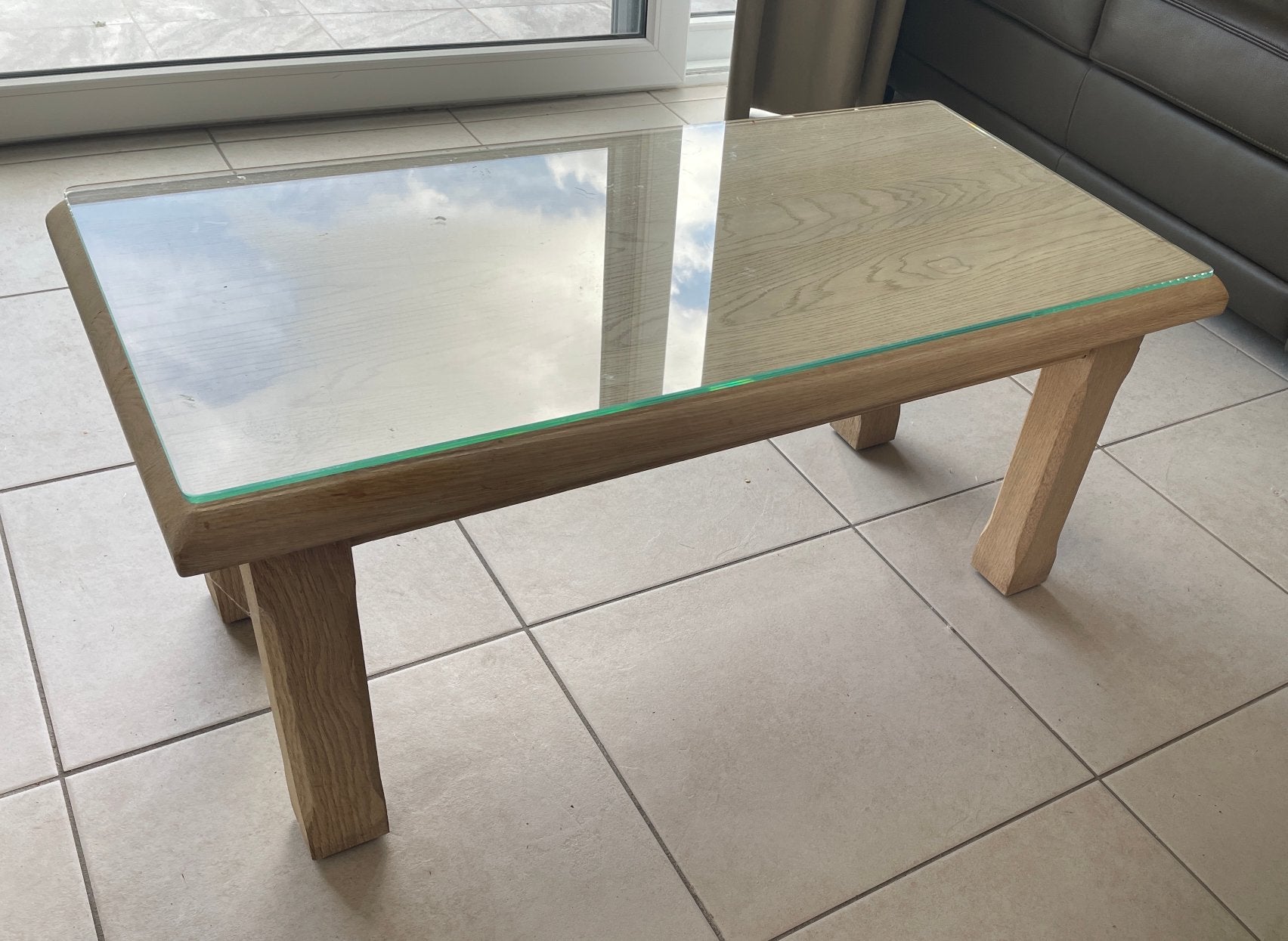 Massief eiken salontafel, Enlèvement, Utilisé