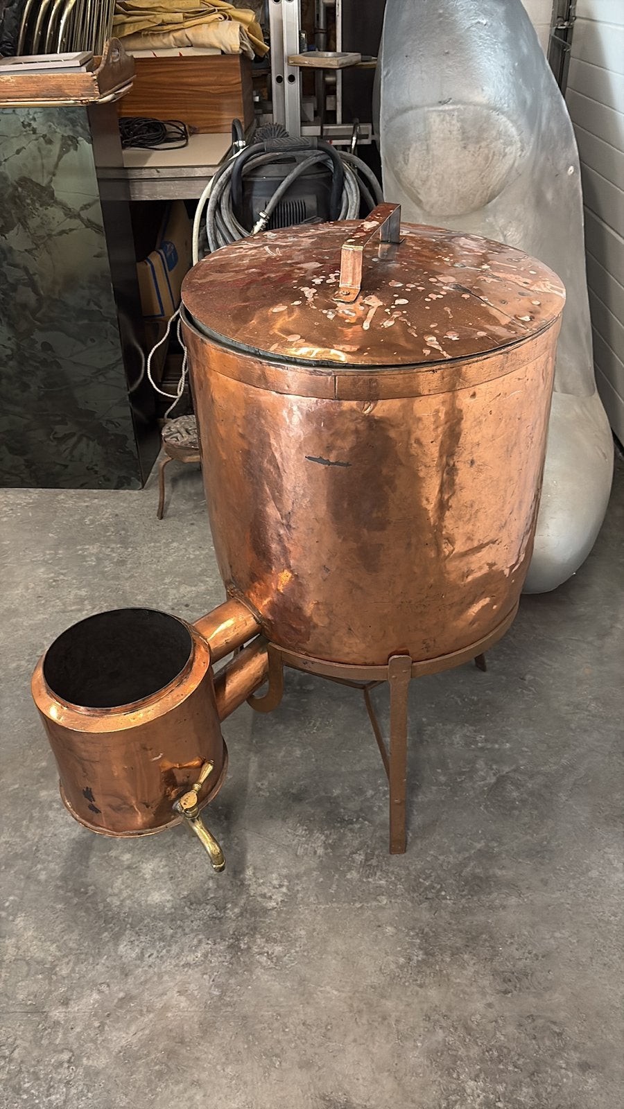 Koperen wasmachine, Antiek en Kunst, Ophalen, Koper