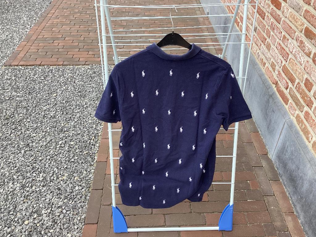 Polo Ralph Lauren S : polo met stijlicoontjes, Ophalen, Polo Ralph lauren, Blauw, Zo goed als nieuw