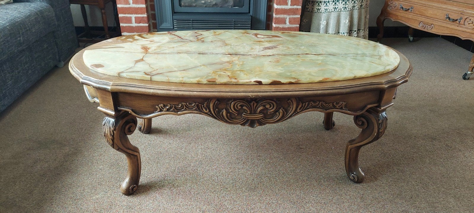 salontafel, Ophalen, Ovaal