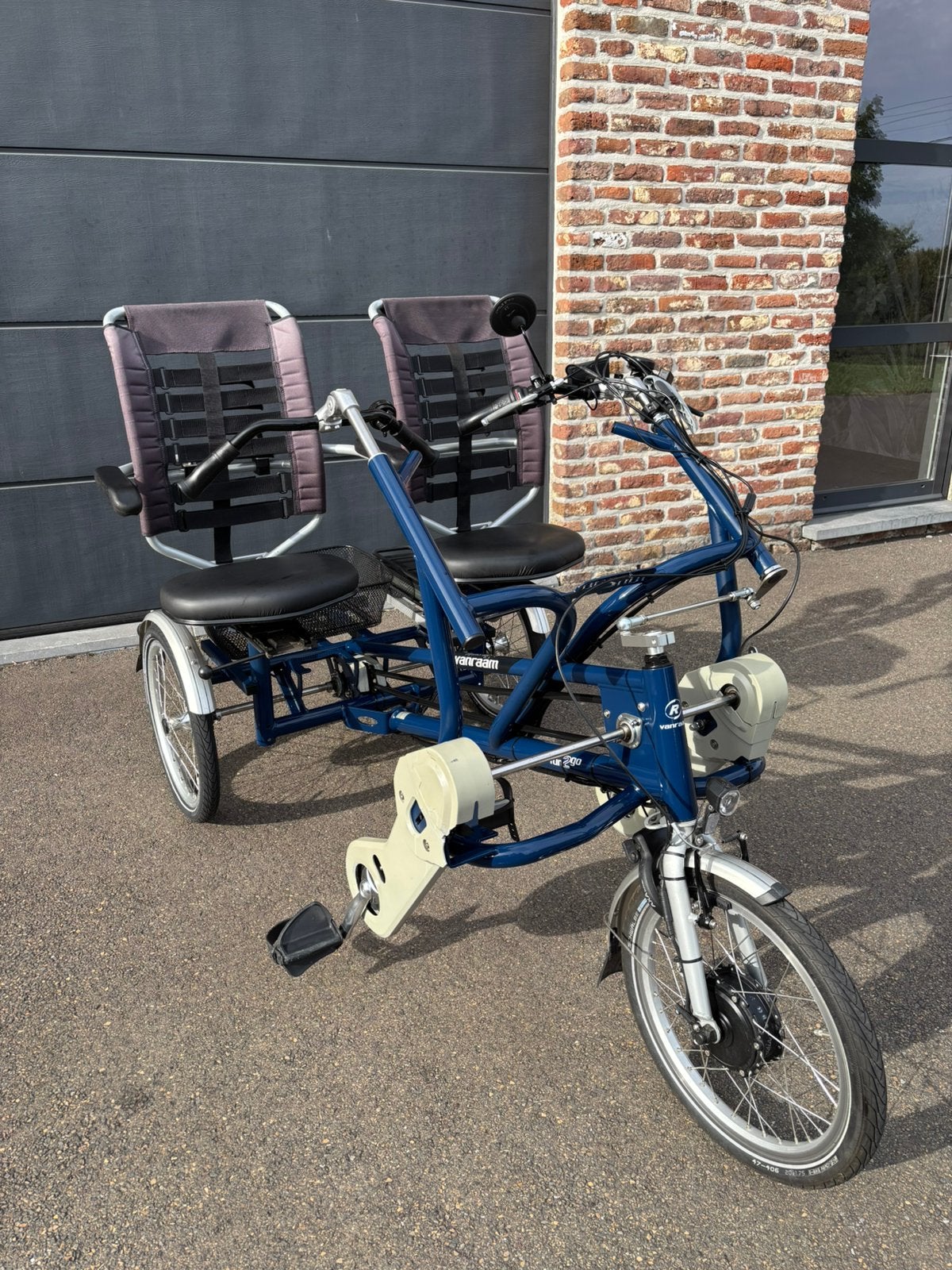 Van Raam Fun2Go électrique - Vélo deux places - 3468km, Fietsen en Brommers, Ophalen of Verzenden, Zo goed als nieuw, Schijfrem