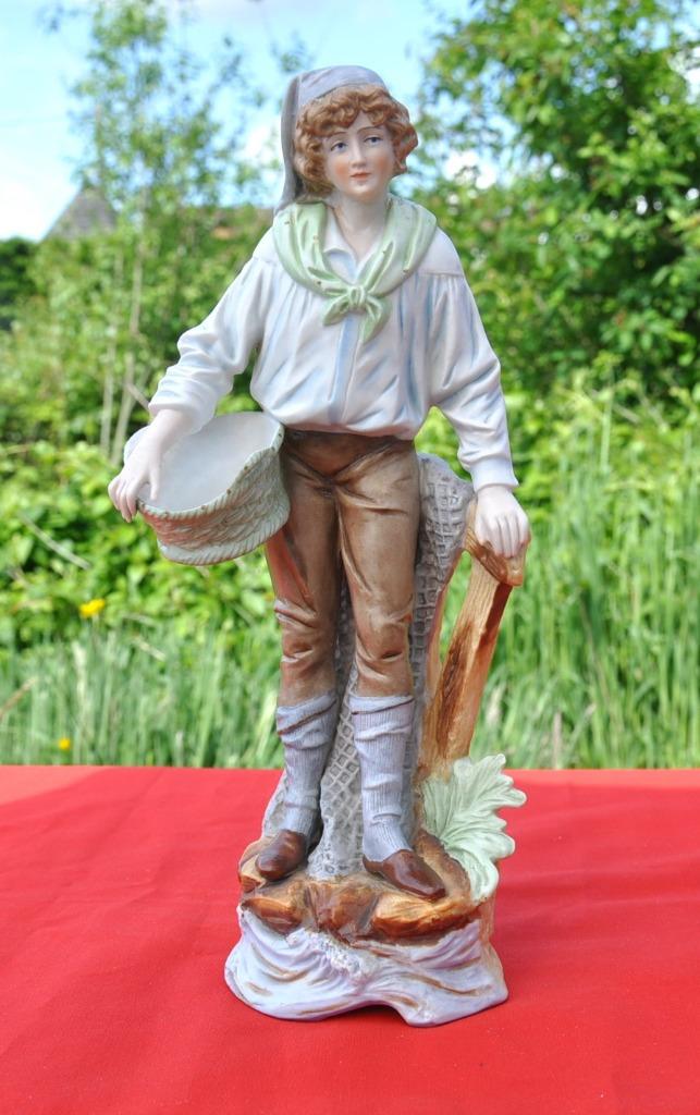 statue en biscuit le pecheur jep 3499, Ophalen of Verzenden