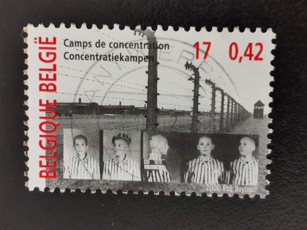 Belgique 2000 - camps de concentration, Enlèvement ou Envoi, Affranchi
