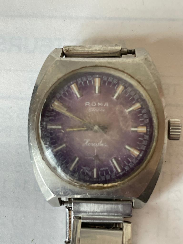Montre Roma Genève Vintage, Montre-bracelet, Autres marques, Enlèvement ou Envoi, Acier