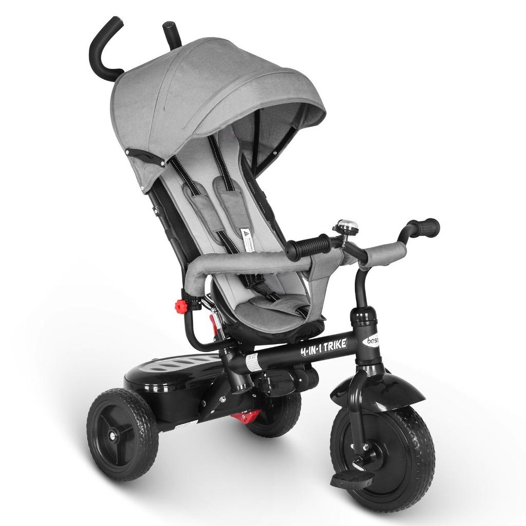 Besrey 4-in-1 trike driewieler kinderfiets, Ophalen, Gebruikt, Duwstang