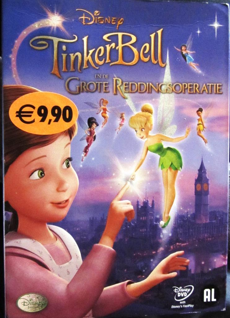 DVD DISNEY- TINKERBELL EN DE GROTE REDDINGSOPERATIE, Enlèvement ou Envoi, Dessin animé, Tous les âges, Utilisé
