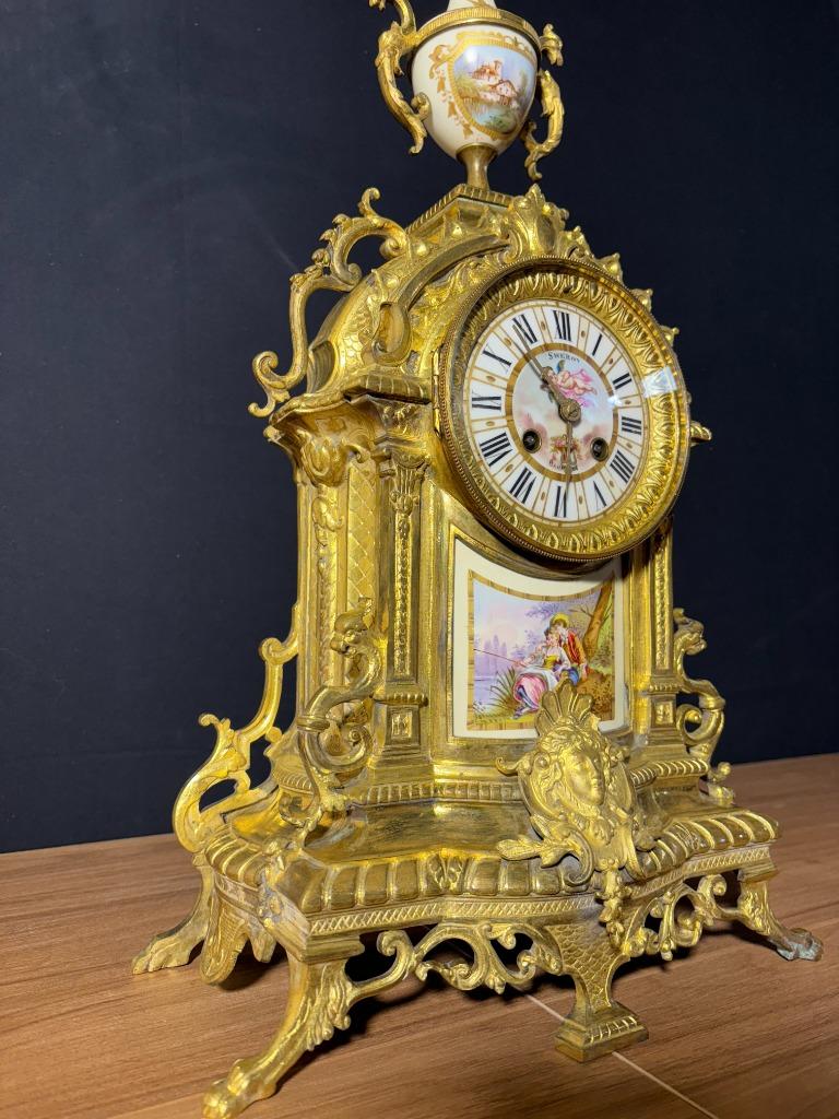 (38) Franse Bronzen Regency Pendule ca.1880, Enlèvement ou Envoi