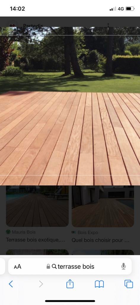 Bois et carrelage, Jardin & Terrasse, Enlèvement ou Envoi, Comme neuf, Bois