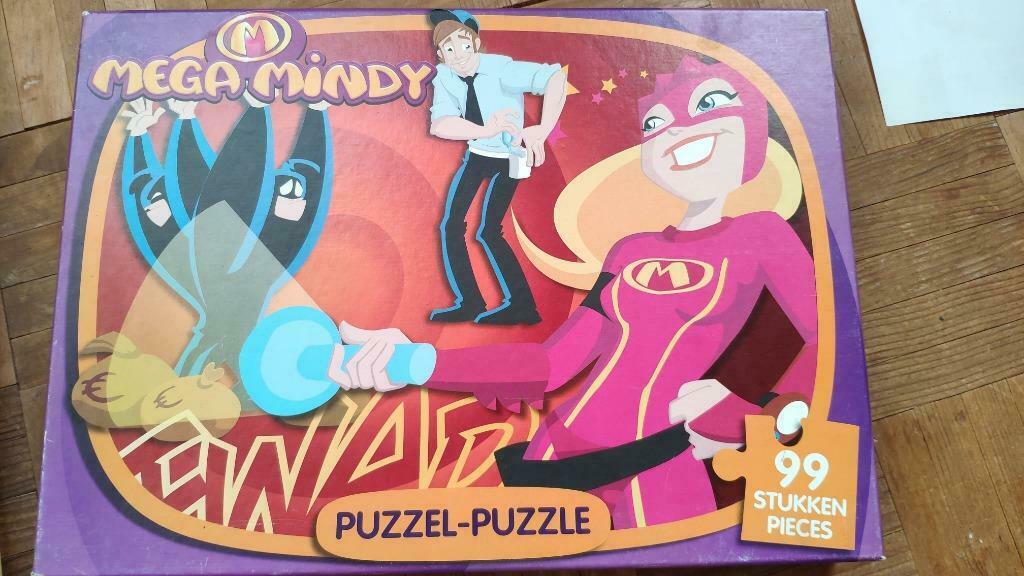 Mega Mindy puzzel - 99 stukjes -NIEUWSTAAT, Kinderen en Baby's, Ophalen of Verzenden, Meer dan 50 stukjes, Zo goed als nieuw
