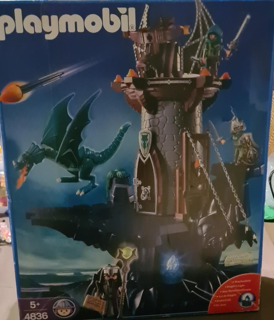 Playmobil groene drakentoren 4836, Kinderen en Baby's, Speelgoed | Playmobil, Ophalen, Zo goed als nieuw