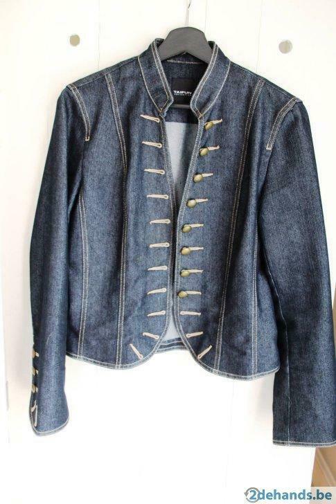 Officiersjasje jeans Taifun mt 38, Kleding | Dames, Jassen | Winter, Maat 38/40 (M), MET Jeans, Blauw, Ophalen of Verzenden